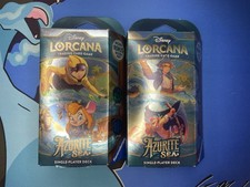 Disney Lorcana SEALED Azurite Sea set of 2 Starter Decks