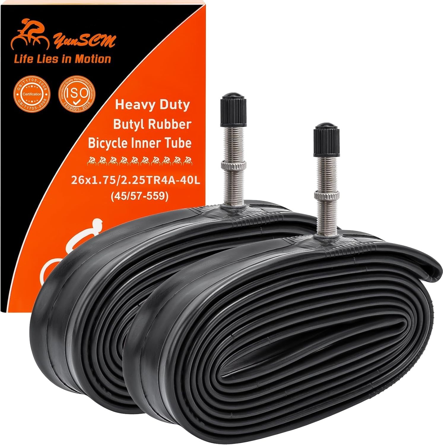 26" Heavy Duty Bike Tubes 26X1.95 26X2.10 26X2.125 TR4A-40L 
