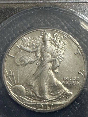 1947-d Walking Liberty Half Dollar, ANACS AU58 Details, Free Shipping