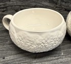 Vtg SECLA Portugal White Cabbage Leaf Soup Bowls Mugs - Set of 2 - MINT No Chips — photo 10