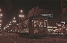 Orleans Public Service Streetcar 941 Canal St. 1961,LA County Vintage PC