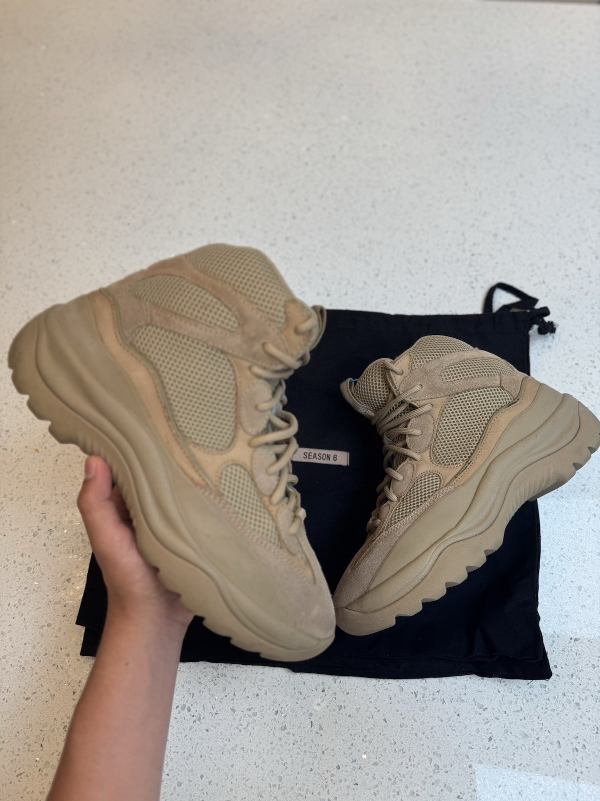 SAOLA Adidas Yeezy Desert Boot Rock Uomo taglia 9