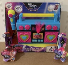 Trolls World Tour Sing-Along Karaoke Boombox Working Mic Connect to Music Device