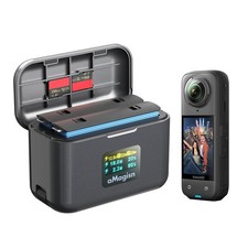 Battery Charging Case Box 36W Fast Charger for Insta360 X5 Camera Accessories