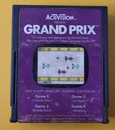 Grand Prix (1982) Atari 2600 Cartridge Only Tested and Working