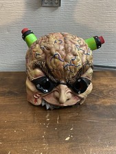 2005 Disguise Brains Steampunk Glasses Metal Teeth Electrodes Halloween Mask