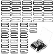 40PCS Replacement Bra Strap Hooks for Swimsuit Bras - Metal Slide Hook