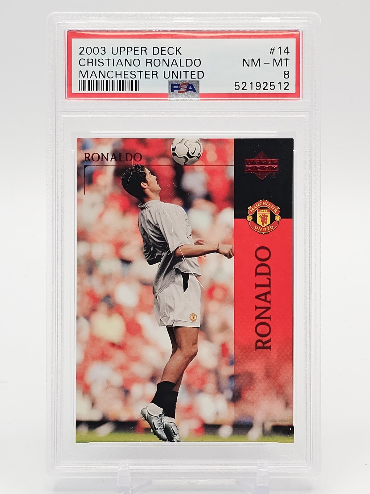 CRISTIANO RONALDO 2003-04 UPPER DECK #14 MANCHESTER UNITED PSA 8 Q6159