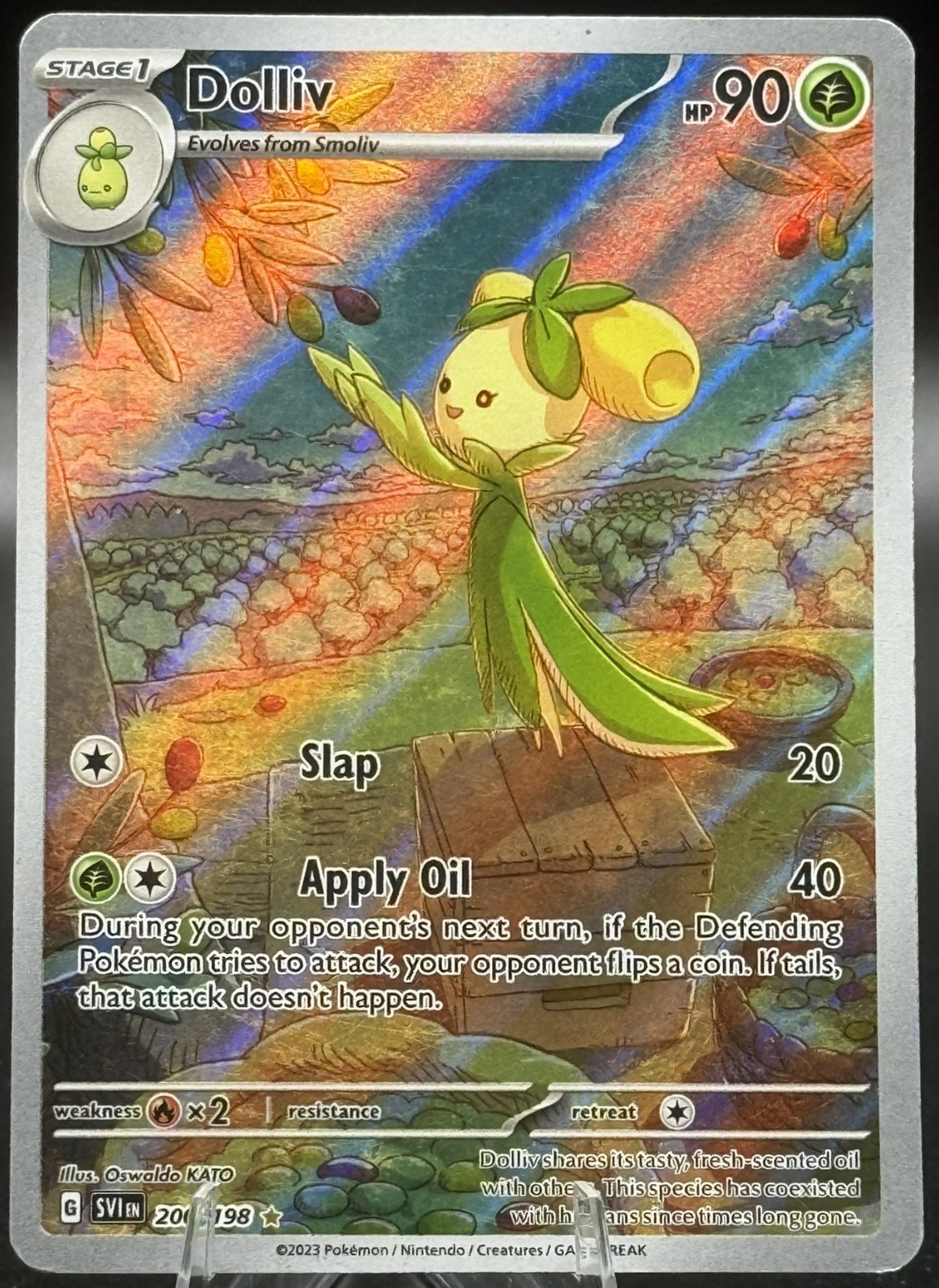 Dolliv Illustration Rare Scarlet & Violet Base Set 200/198 Pokemon