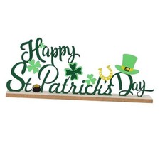 St Patricks Day Decorations, Wood Metal Happy St Patricks Day Sign MYTD-8098 St Patricks Day Decorations, Wood Metal Happy St Patricks Day Sign MYTD-8098 - Image 1