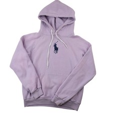 Polo Ralph Lauren Womens Small Center Pony Logo Hoodie Pink