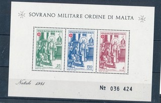 D497399 Malta Orden Militar S/S MNH San Felipe Neri 1981