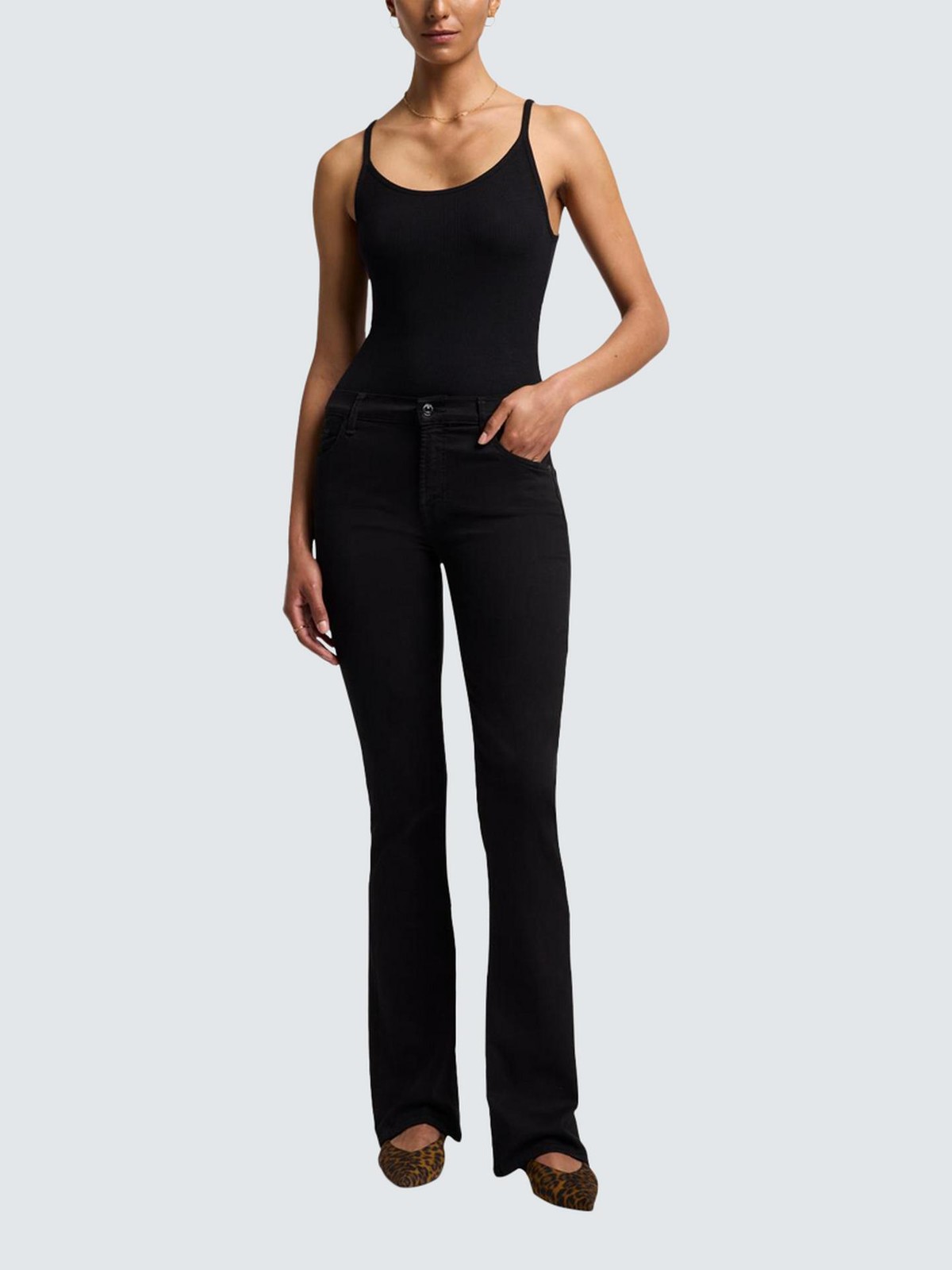 7 For All Mankind Women's Black Mid-Rise Bootcut Jeans Size 27 - Mytheresa - Image 3