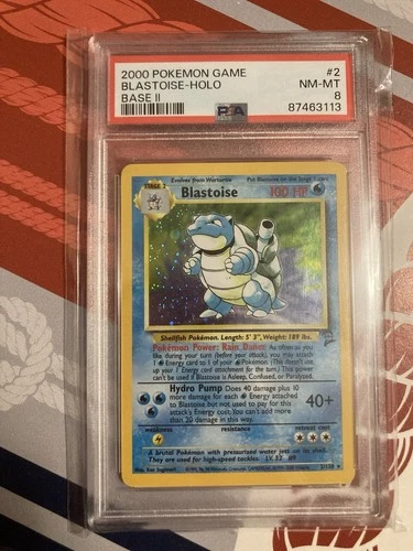 Blastoise 002/130 Base Set 2 Holo PSA 8