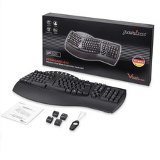 Perixx PERIBOARD-612, Full-Sized Membrane Ergonomic Split Wireless Keyboard