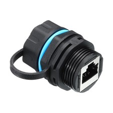 Pack of 2 RJ45 Panel Mount Coupler Bulkhead Ethernet LAN Through Connector DIY