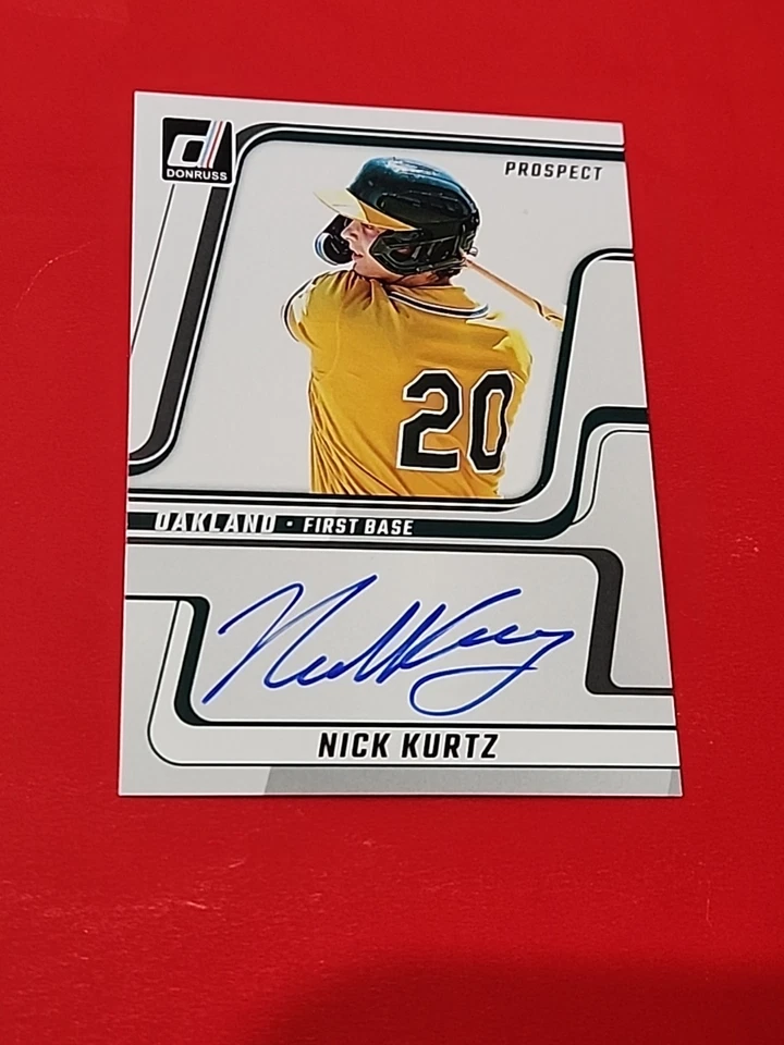 NICK KURTZ 2025 Panini Donruss Next Day Auto #ND-NK Oakland Athletics - Image 3 of 4
