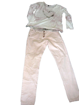 s oliver Damen Jeans Hose Gr 40 Damen,plus Multiblu Langarmshirt Gr.40/42 Rosa##