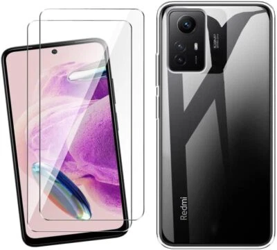 PHONETHRONE COVER CUSTODIA + PELLICOLA VETRO TEMPERATO PER XIAOMI REDMI NOTE 12S ULTRASLIM
