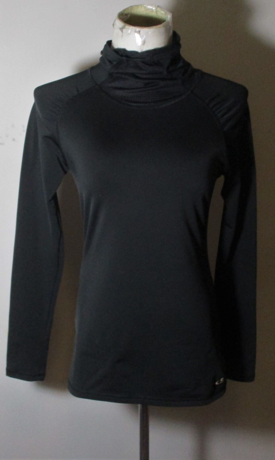 CHAMPION Black Long Sleeve Turtleneck Compression Top Women's Size S/P