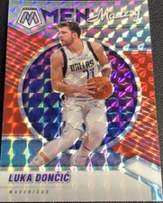 2020-21 Panini Mosaic Men Of Mastery Red Mosaic Luka Doncic