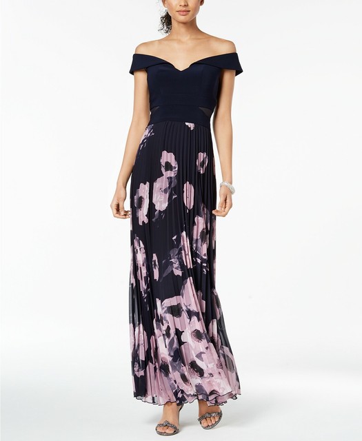 xscape floral evening dress