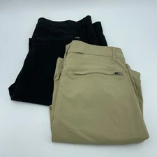 WEATHERPROOF Vintage Chino Shorts Zippered Pockets Mens 32 Black Gray LOT of 2