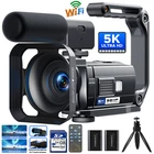 5K Professional Video Camera DV Camcorder 56MP Vlogging Camera for Youtube &64GB