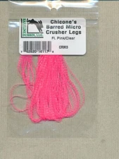 Chicone's Barred Micro Crusher Legs - fl pink / clear CRM3