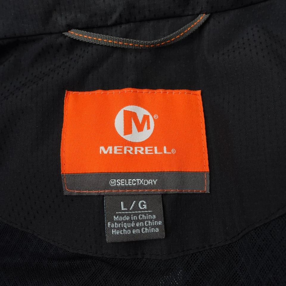 Tough Mudder Jacket Large Black Windbreaker Zip Packable Hooded Merrell Dry - Image 3 of 4