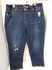 Time And Tru Mid Rise Straight Women's Blue Jeans - Size 18 - 26" Inseam - NEW