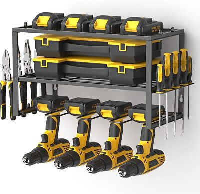 #ad Power Tool Organizer Wall Mounted Power Tool Rack for Cordless Drill Storage $20.99