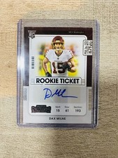 2021 Optic Contenders RC Rookie Ticket Auto Dax Milne Commanders