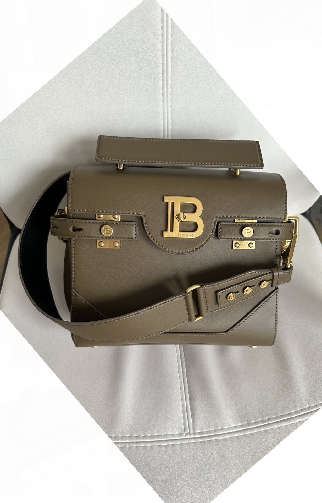 Balmain B-Buzz 23 Leather Shoulder Bag image 3