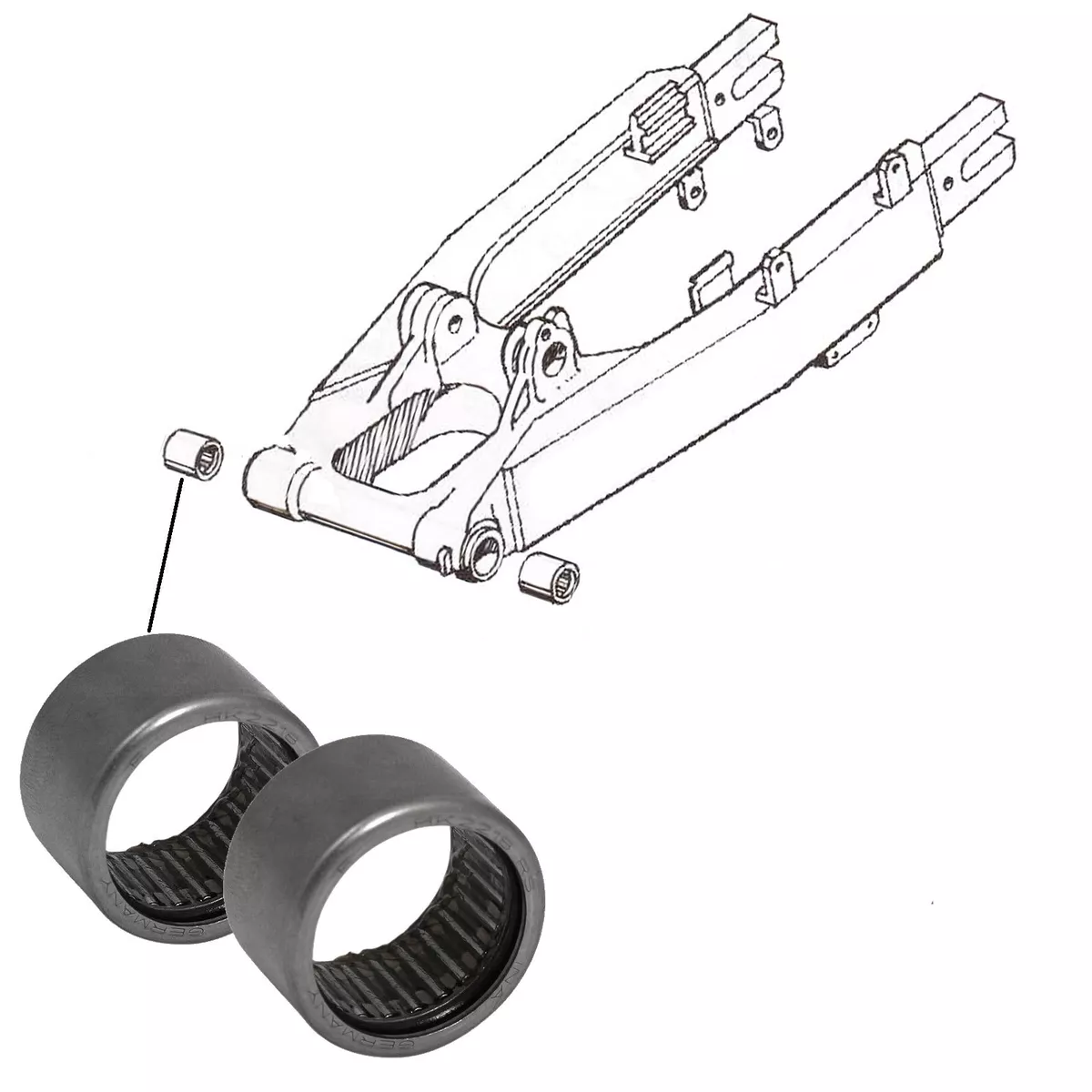 Yamaha FZS 600 Fazer 1998 Replacement Swinging Arm Bearings Kit Set