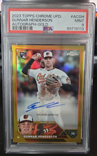2023 GUNNAR HENDERSON Topps Chrome Update Rookie Auto Gold /50 PSA 9 Orioles