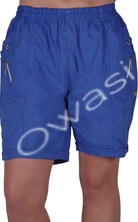 Women Ladies Comfy Stretch Cotton Mix Summer Cherry Berry Capri Shorts 10-22 UK image 3