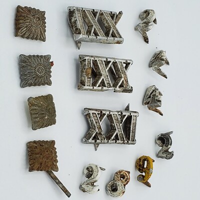 Original WWII WW2 German Shoulder Board Collar Cyphers Numbers