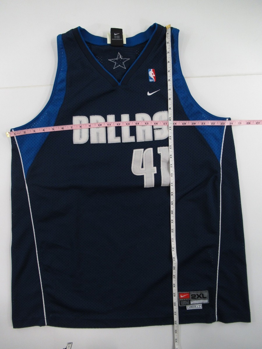 VTG Nike Team Dallas Mavericks NBA Dirk Nowitzki Nike Jersey XXL