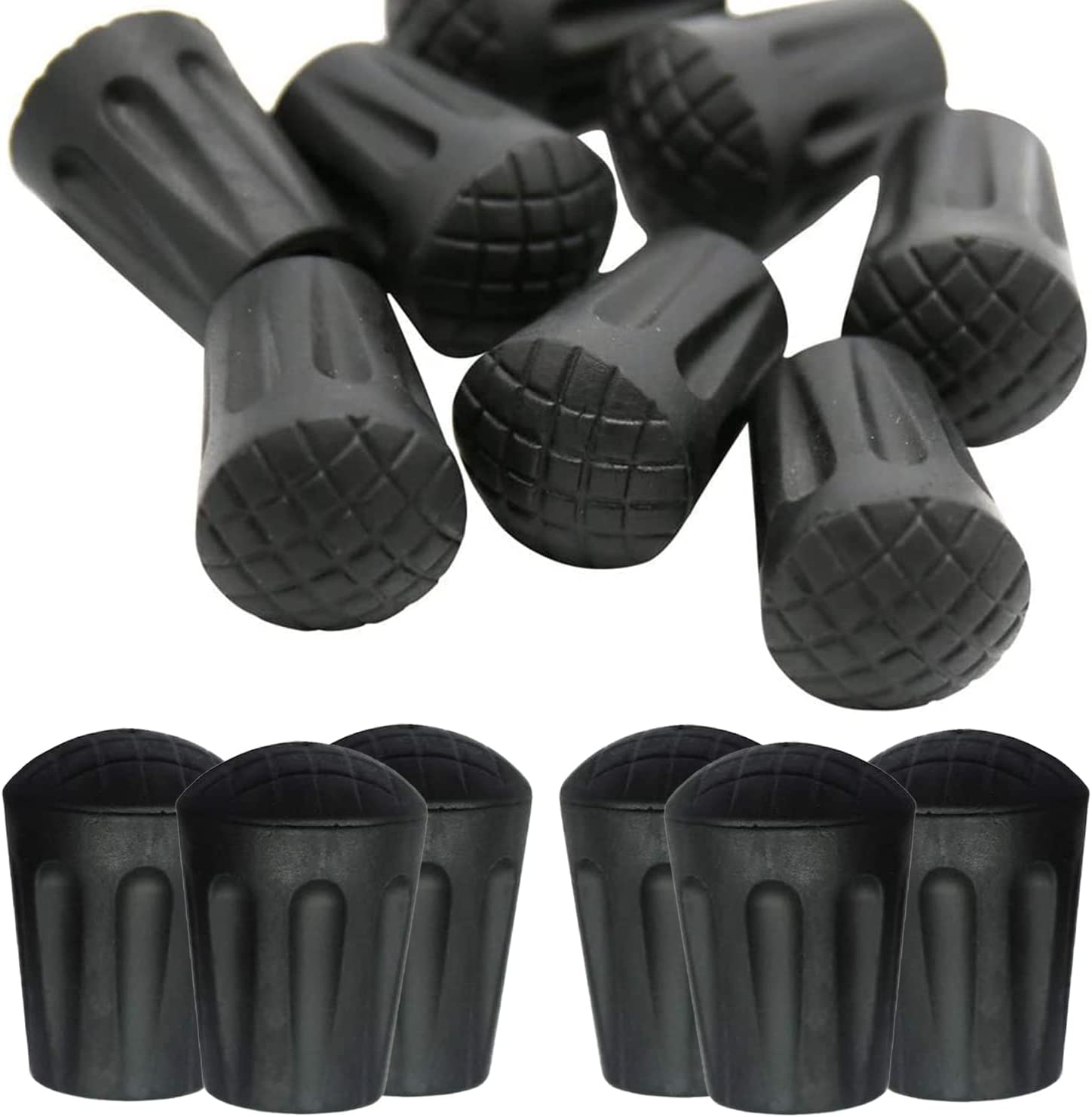 6Pcs Hiking Pole Tips Hiking Cane Trekking Pole Tips for Walking