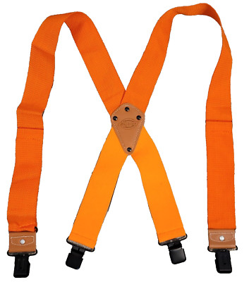 Dickies Industrial Strength Braces 2'' Suspenders, Fluorescent Orange, One Size