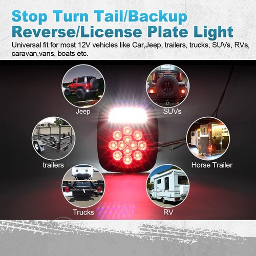 2X Lámpara trasera de montaje en perno universal 39 LED para camión barco 39 - Imagen 6 de 12