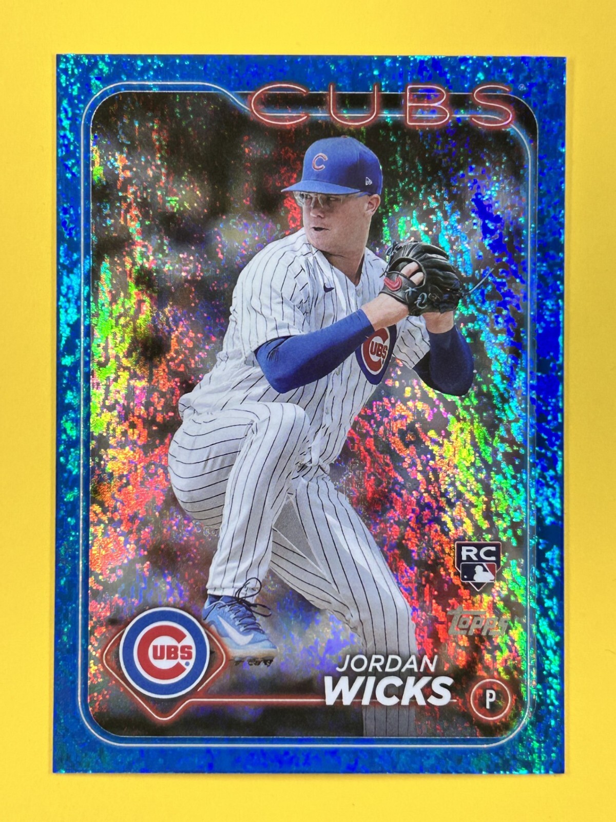 2024 Topps Jordan Wicks RC #613, Blue Foil SN 473/999, Chicago Cubs