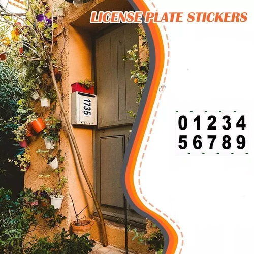 3Pcs 3in/4in License Plate Number Reflective Invisible Digital Stickers HOT - Bild 9 von 14