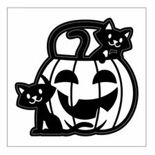 Darice Embossing Essentials Dies - Halloween Theme Pumpkin & Cats #2014-83