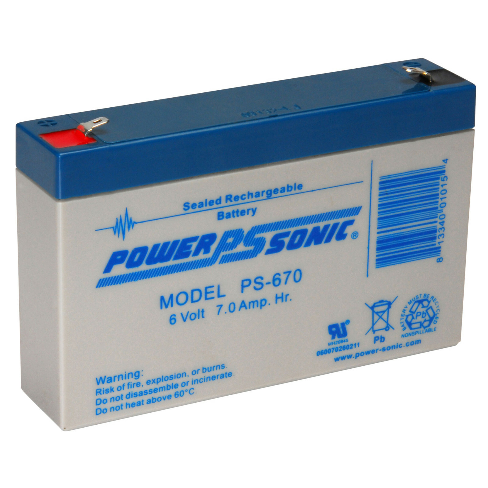 6 VOLT 7Ah 3FM7 Sealed Lead Acid Battery, Alarm, Standby, Toy Cars, Bait Boats +