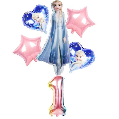 Balloons 32inch 6pcs Elsa Frozen Princess Helium Number Baby Birthday Party Deco