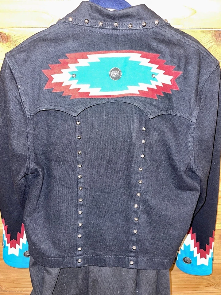 Vintage Sedona Western Cowgirl Aztec Southwest Jacket And Skirt Suit Set Size M - Image 3 of 3