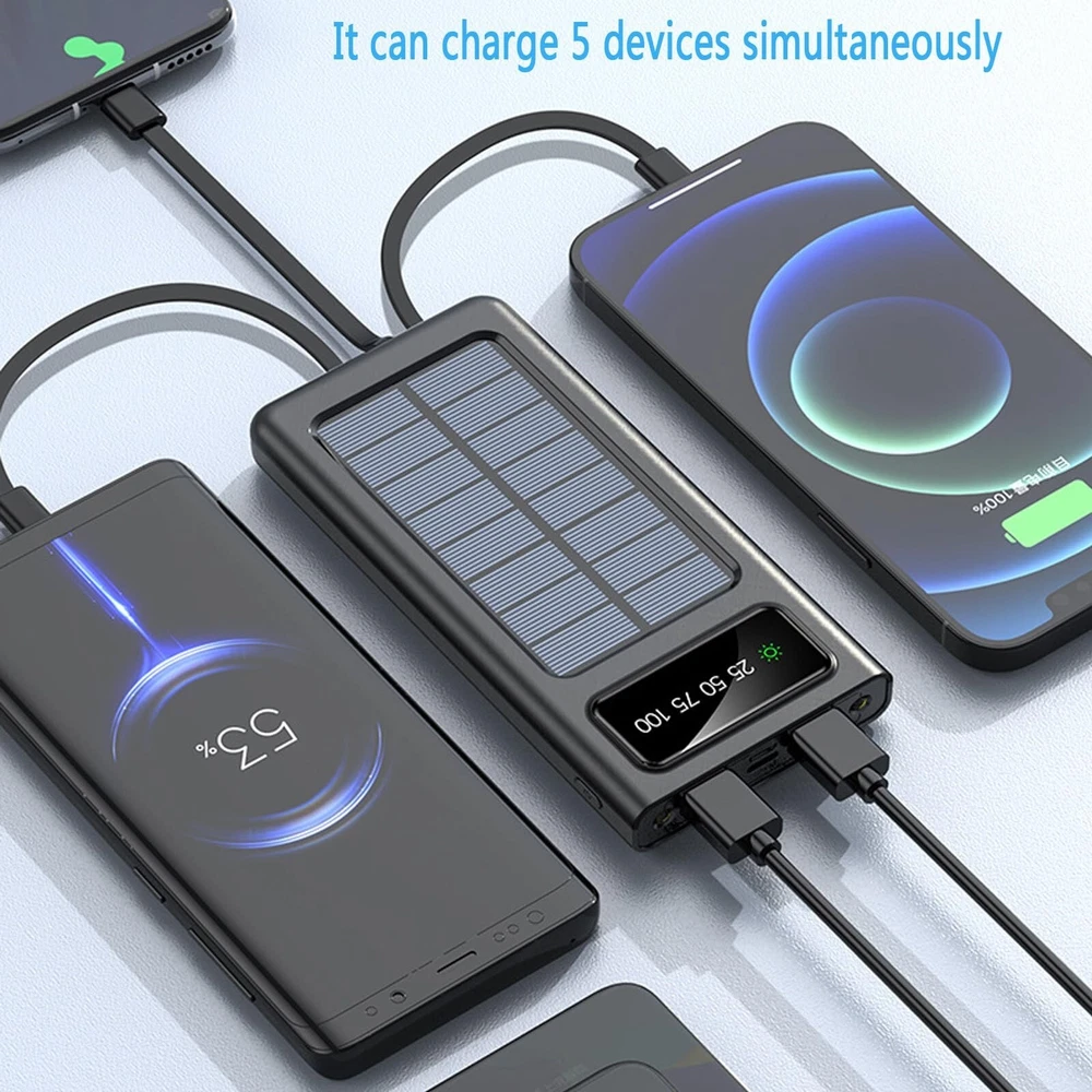 Power-Bank-Solar-Charger - 20000mAh Portable Charger,Solar Power Bank,Camping... Power-Bank-Solar-Charger - 20000mAh Portable Charger,Solar Power Bank,Camping...