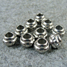 10pcs Stainless Steel Bracelet Necklace Beads Beard Beads Paracord Lanyard Bead